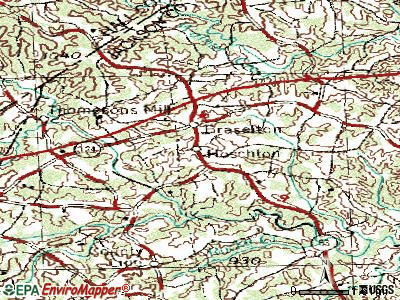 Hoschton topographic map