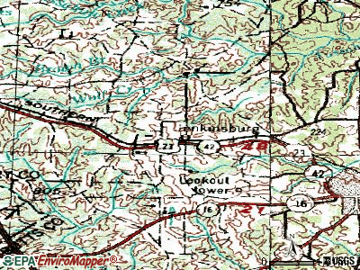 Jenkinsburg topographic map