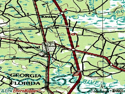 Kingsland topographic map