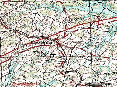Lavonia topographic map