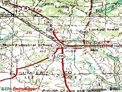 Leslie topographic map