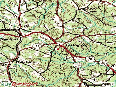 Lexington topographic map
