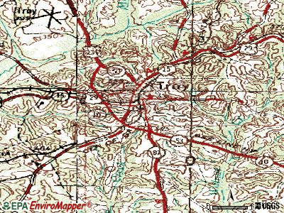 Troy topographic map