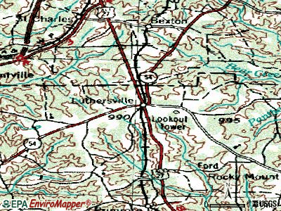 Luthersville topographic map