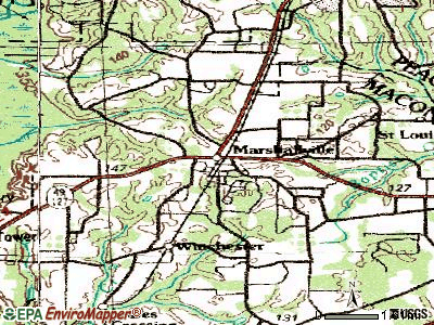 Marshallville topographic map