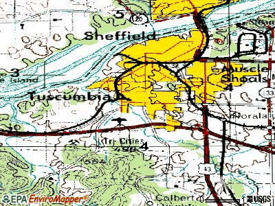Tuscumbia topographic map