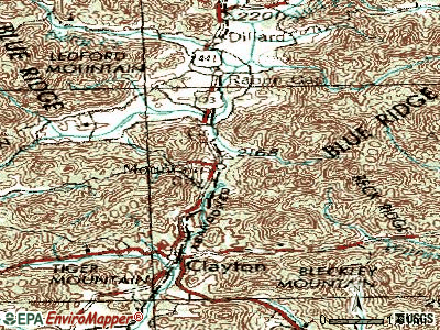 Mountain City topographic map