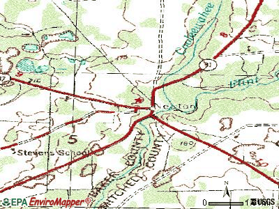 Newton topographic map