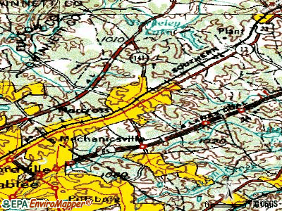 Norcross topographic map