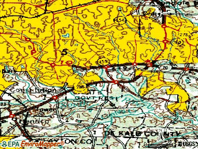 Panthersville topographic map
