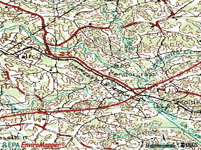 Pendergrass topographic map