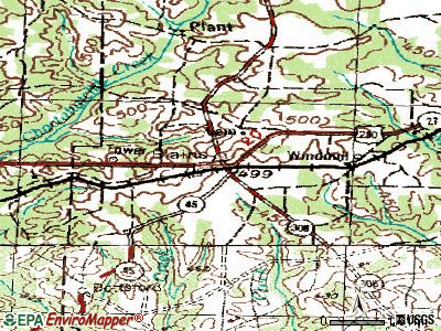 Plains topographic map