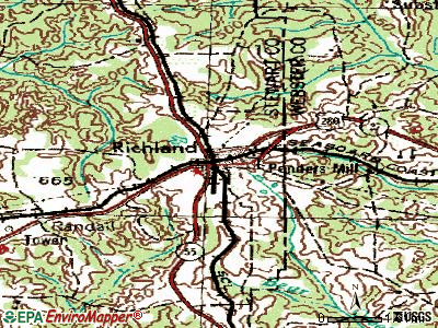 Richland topographic map