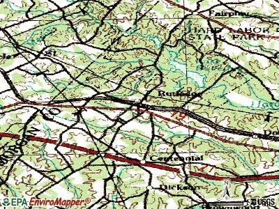 Rutledge topographic map