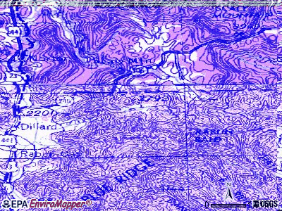 Sky Valley topographic map
