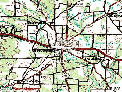 Sylvester topographic map