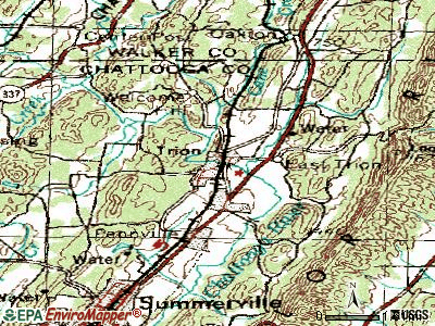 Trion topographic map