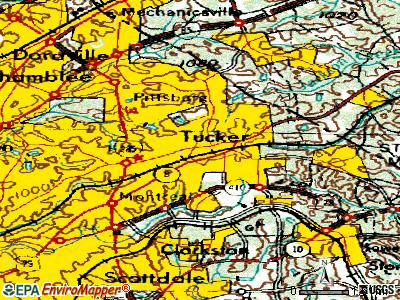 Tucker topographic map