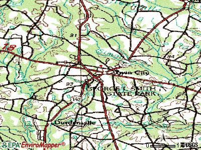 Twin City topographic map