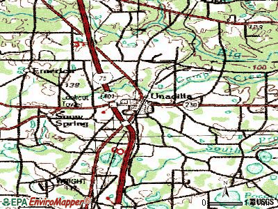 Unadilla topographic map