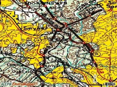 Vinings topographic map
