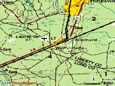 Walthourville topographic map