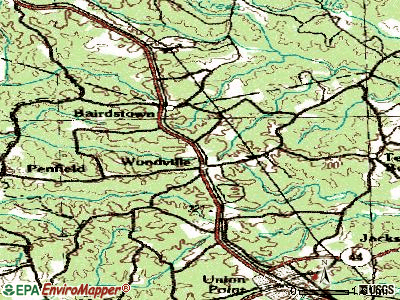 Woodville topographic map