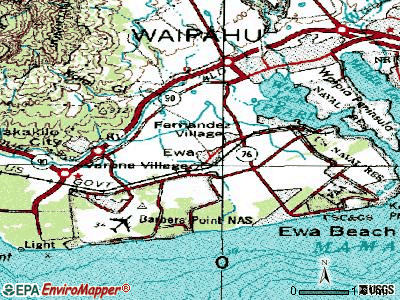 Ewa Villages topographic map
