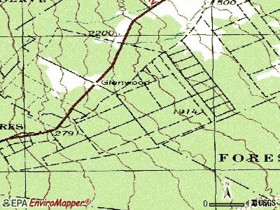 Fern Forest topographic map
