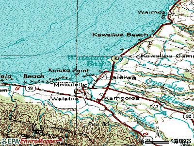 Haleiwa topographic map