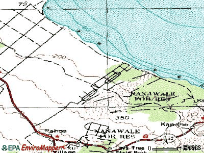 Hawaiian Beaches topographic map