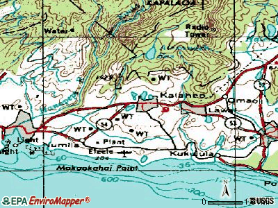 Kalaheo topographic map