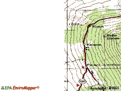 Kalaoa topographic map