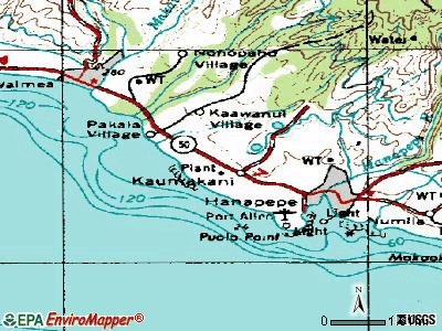 Kaumakani topographic map