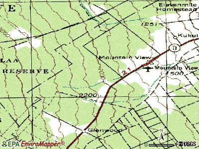 Mountain View topographic map