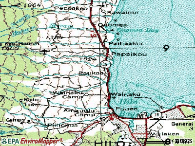 Paukaa topographic map