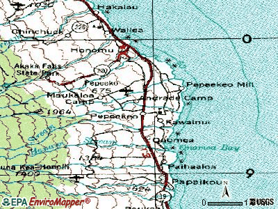Pepeekeo topographic map