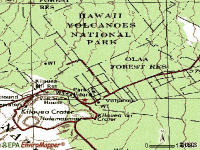 Volcano topographic map