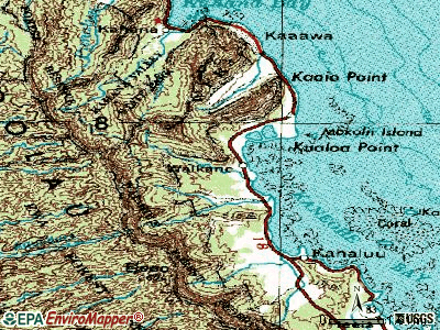Waikane topographic map
