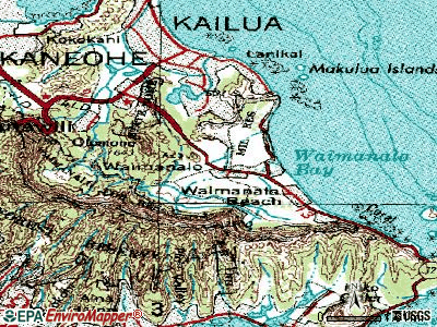Waimanalo topographic map