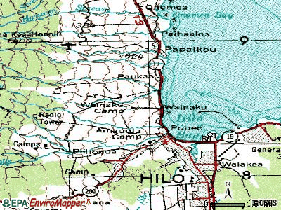 Wainaku topographic map