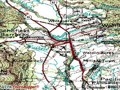 Wheeler AFB topographic map