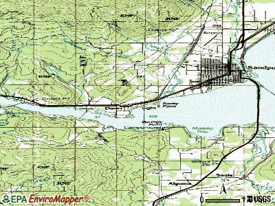 Dover topographic map