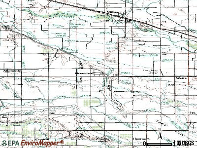 Greenleaf topographic map