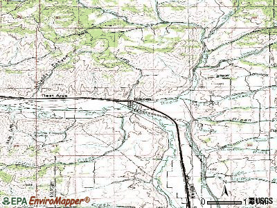 Inkom topographic map
