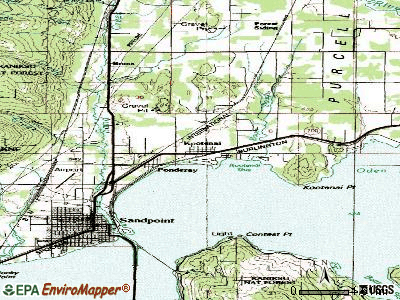 Kootenai topographic map