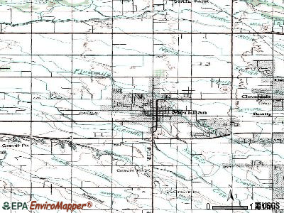 Meridian topographic map
