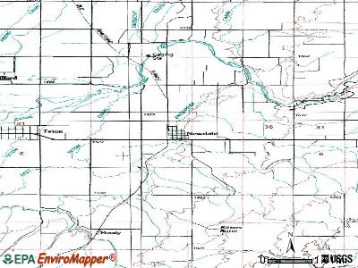 Newdale topographic map