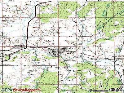 Onaway topographic map