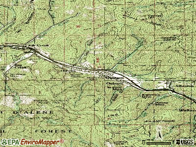 Osburn topographic map